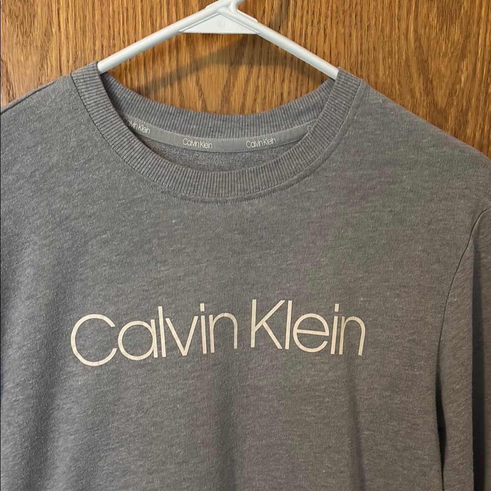 Calvin Klein Charcoal Gray Logo Sweatshirt